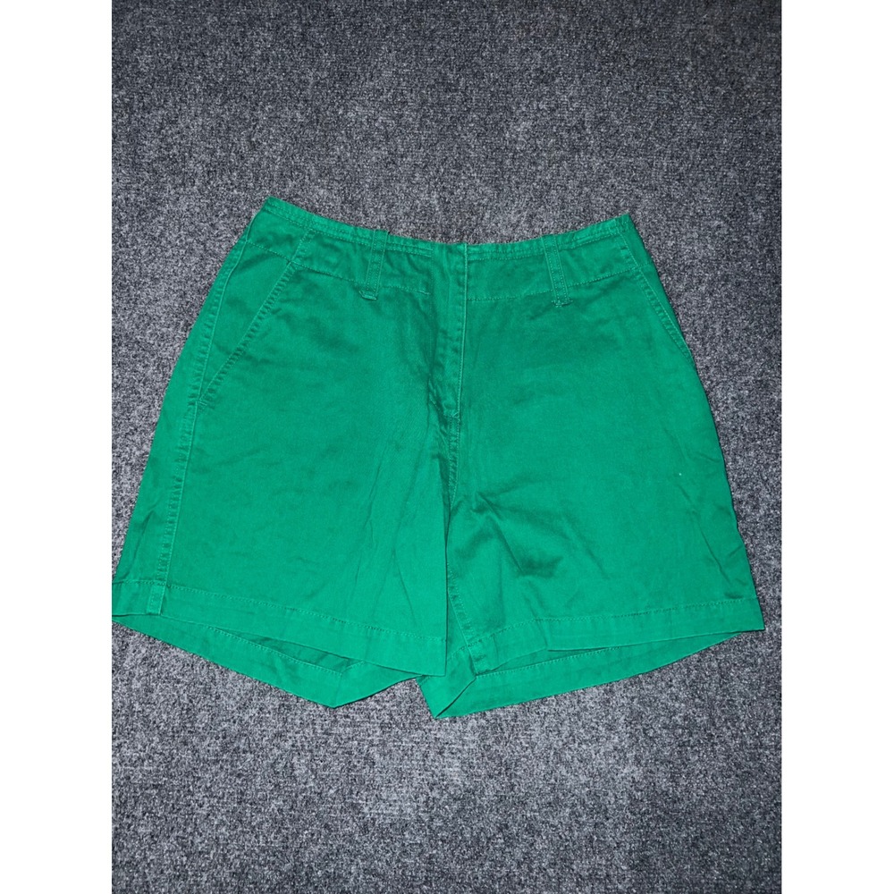 St. Johns Bay Green Cotton Shorts Womens Size 6 Casual Summer